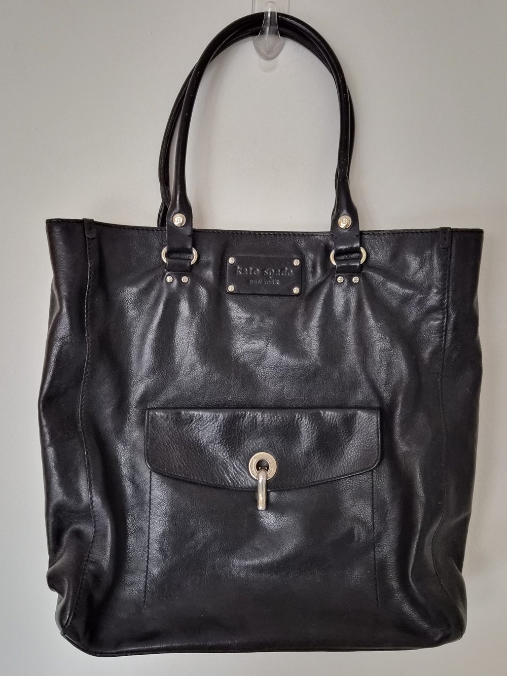 GUC Kate Spade Black Leather Tote Bag Black